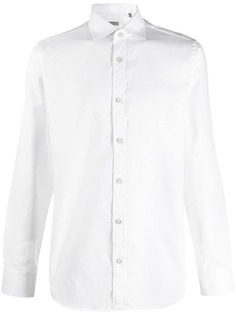 Z Zegna классическая однотонная рубашка