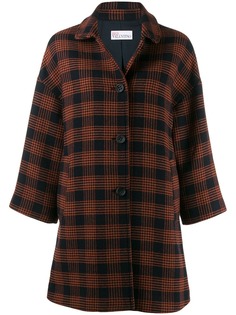 RedValentino пальто в клетку с бантом