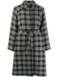 RED Valentino пальто в клетку с поясом