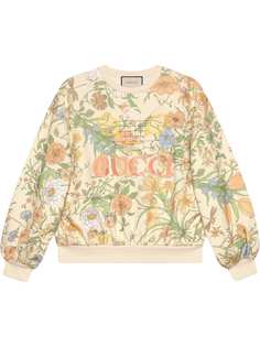 Gucci толстовка оверсайз с принтом Flora