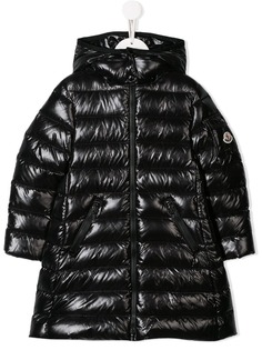 Moncler Kids удлиненная куртка-пуховик