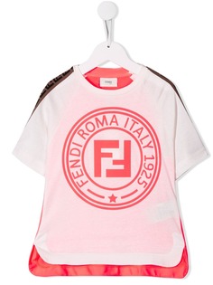 Fendi Kids футболка с логотипом FF