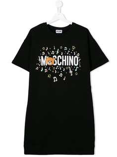 Moschino Kids платье-футболка с логотипом