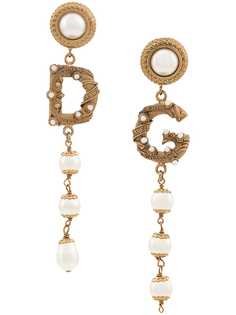 Dolce & Gabbana серьги с логотипом DG