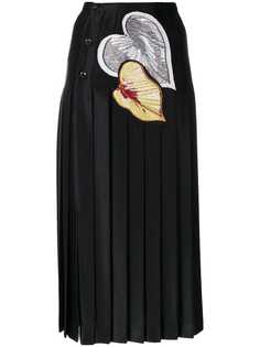 Marco De Vincenzo плиссированная юбка с аппликацией