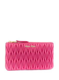 Miu Miu стеганый клатч на молнии