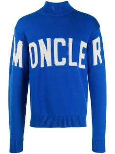 Moncler свитер с высоким воротником и логотипом