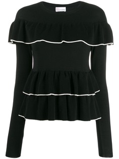 Red Valentino ярусная юбка с оборками