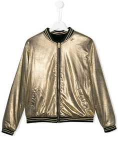 Little Marc Jacobs бомбер с эффектом металлик