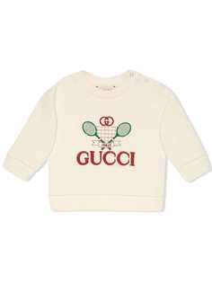 Gucci Kids толстовка с вышивкой Gucci Tennis
