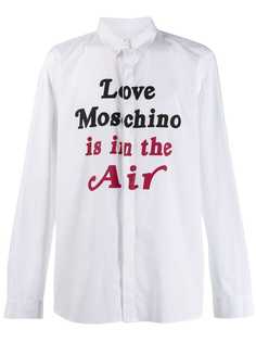 Love Moschino рубашка с надписью