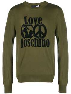 Love Moschino джемпер вязки интарсия с логотипом