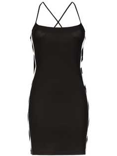 Off-White платье мини с диагональными полосками