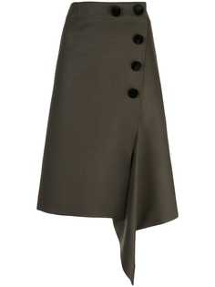 Sacai юбка миди А-силуэта