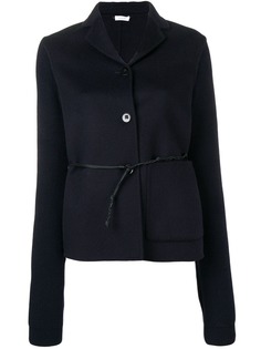 Jil Sander блейзер с поясом и трикотажными рукавами