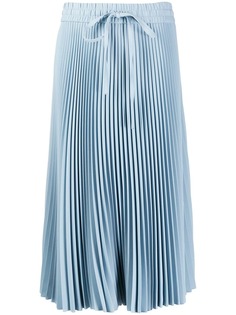 Red Valentino плиссированная юбка миди с поясом на шнурке
