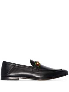 Gucci лоферы Horsebit с отделкой Web