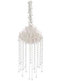 Christopher Kane атласная сумка с вышивкой