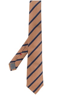 Brunello Cucinelli атласный галстук в полоску
