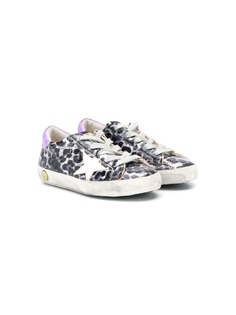 Golden Goose Kids кеды Superstar с эффектом потертости