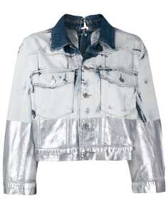 Diesel джинсовая куртка с эффектом металлик