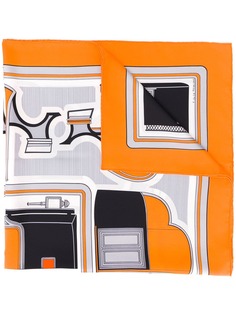 Hermès платок 2000-х годов с абстрактным принтом