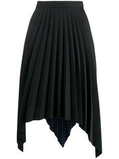 Acne Studios плиссированная юбка А-силуэта с принтом