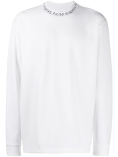 Acne Studios футболка с логотипом на воротнике