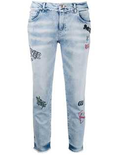 Twin-Set джинсы с пятью карманами и вышивкой