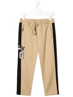 Dolce & Gabbana Kids спортивные брюки с вышитым логотипом