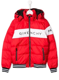 Givenchy Kids пуховик с капюшоном