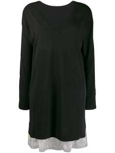 Twin-Set платье с кружевной вставкой