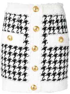 Balmain твидовая юбка мини