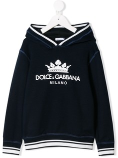 Dolce & Gabbana Kids толстовка с капюшоном и логотипом