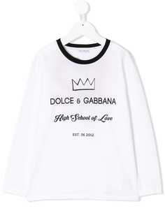 Dolce & Gabbana Kids футболка с принтом и длинными рукавами