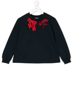 Dolce & Gabbana Kids свитер с вышитым бантом