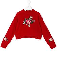 Dolce & Gabbana Kids свитер с вышивкой