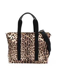 Dolce & Gabbana Kids пеленальная сумка с леопардовым принтом