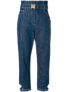 Fendi укороченные джинсы с завышенной талией