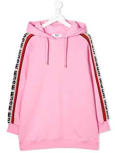 Msgm Kids худи с логотипом и кулиской
