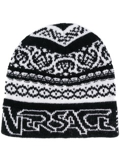 Versace трикотажная шапка бини
