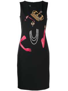 Boutique Moschino платье миди Queen с принтом