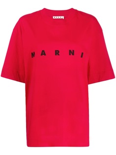 Marni футболка оверсайз с логотипом
