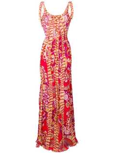 Etro платье с принтом пейсли и оборками