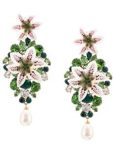 Dolce & Gabbana серьги с цветочным декором