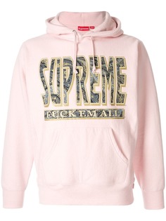 Supreme свитер с капюшоном и узором пейсли