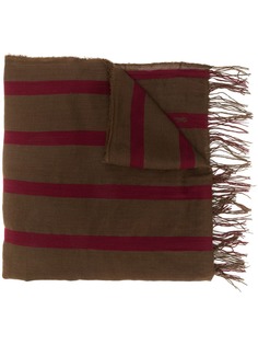 Uma Wang полосатый шарф с бахромой