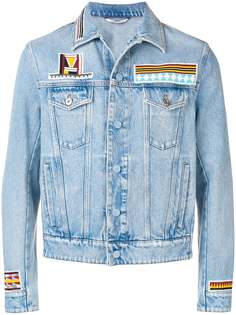 Valentino джинсовая куртка с вышитым узором