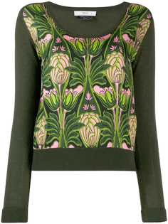 Prada Pre-Owned трикотажная блузка 1990-х годов с цветочным принтом