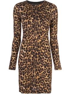 Nicole Miller платье мини с леопардовым принтом